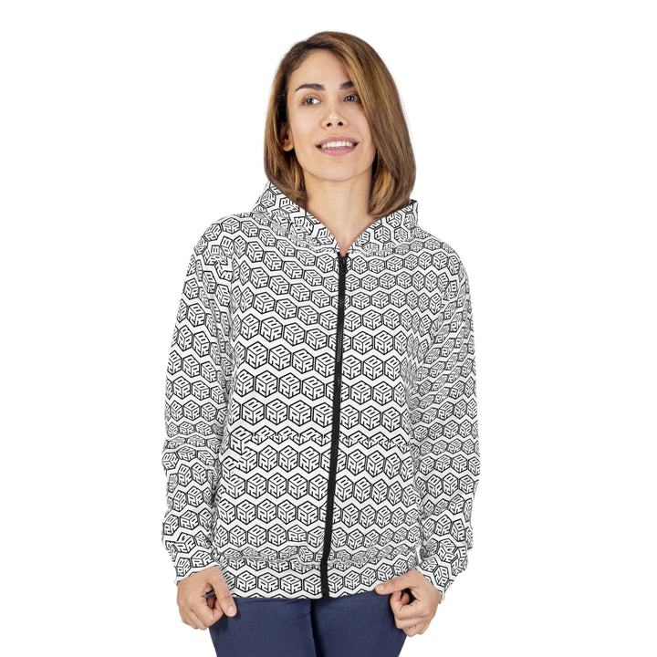 "Who Do You Think You Are?” Zip Hoodie White