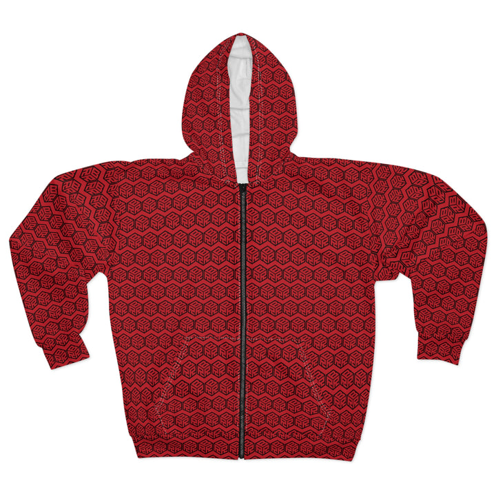 "Who Do You Think You Are?” Zip Hoodie Red